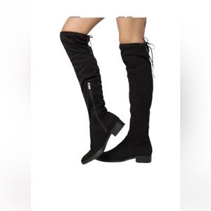 Circus by Sam Edelman Black Over-the-Knee Boots with Leather Bows